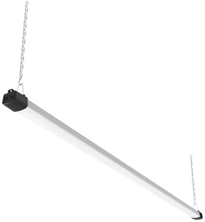 Quarterback 4FT LED Shop Light 40W Strip Work Compact Slim with Inline Switch Daylight White 5000K for Garage Workshop Basement