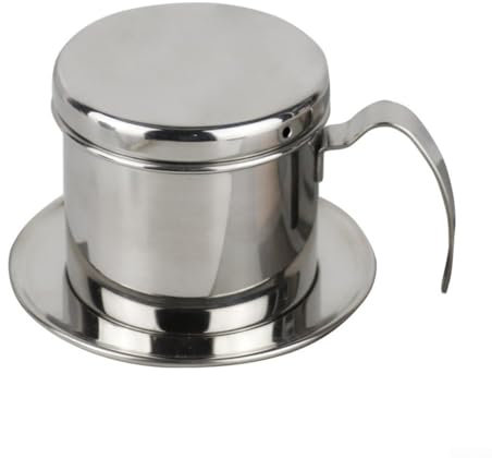 Zoegneer Leicht zu greifende Kaffeekanne, vietnamesischer Kaffeekanne, Airflow-Deckel für glattes und glänzendes Brühen