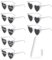 Lunette Coeur, 8pcs Lunettes de Soleil Cœur avec Marqueur Blanc, DIY Lunettes de Soleil, Lunette EVJF, Accessoires de Fête pour Mariage Party Anniversaire Noël Cosplay