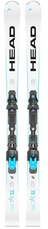 HEAD World Cup Rebels E-SL SW Ski Set 2025 inkl. FREEFLEX 14 GW Brake 85 Matte Black/Speed Blue, 165