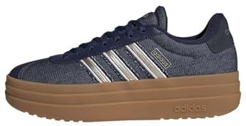 adidas Women's VL Court Bold Shoes, Dark Blue/Cyber Metallic/Aurora Ink, 5 UK