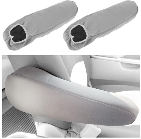 WLLHYF 2 Stück Auto-Armlehnenbezug Elastisches Flaches Stoffgewebe Universelle Passform Autositz Armlehnen-Schonbezug-Schutz für LKW, SUV, Transporter
