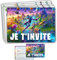 roxisha - Lot de 10 Cartes Invitation Anniversaire Thème Fortnite + Enveloppes - Garçon et Ado - Carte Postale 10,4 x 14,8 cm - Préremplies en Français - Idéal pour Fête et Goûter d'Anniversaire