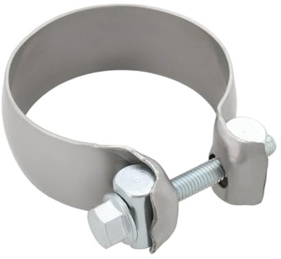 eMagTech 1Pc Car Exhaust Clamp 304 Stainless Steel Exhaust Pipe Clamp Replacement Part A0004901241 Compatible with Mercedes Benz Central Exhaust Clamp 65mm