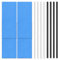 lasuroa 8stk Snowboard-Reparaturset, 6mm Skibelag Reparatur Sticks P-Tex Snowboard Belag Reparatur mit 4 Strukturschleifpapieren Ski-Reparaturset zum Schutz von Ski und Snowboard(Schwarz & Weiß)