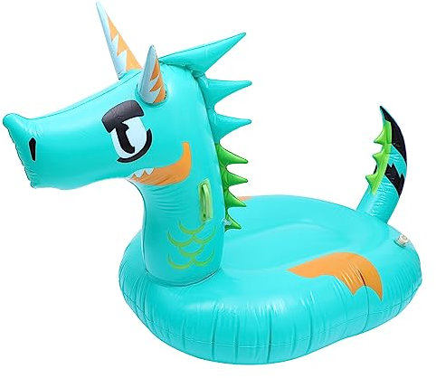 ibasenice Inflatable Dragon Floating Bed Pool Inflatable for Adults Garden Pool Water Mat