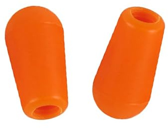 DIAO79NI #8/32 Gewinde Gitarre 3-Wege Kippschalter Spitzen LP Switch Caps Knöpfe Kompatibel mit Gibson Les Paul/SG mit Switchcraft-Stil Pickup Wahlschalter Orange (2er Set)