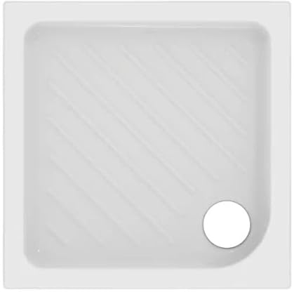 Ceramica Dolomite Piatto doccia quadrato in ceramica modello gemma 2, h. 7 cm, design antiscivolo, 90 x 90 cm