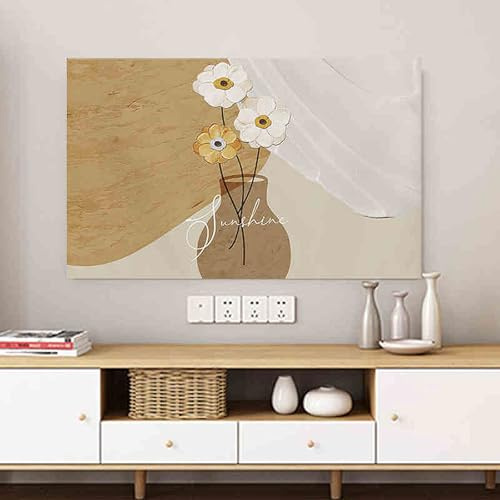 Cooalinar TV Staubschutz,Indoor Fernseher Bildschirmschutz Abdeckung,TV Cover Staubhaube Haube,Staubdicht Tv Abdeckung,Elastisch,Indoor Staubschutz,3D-Motive,Für TV Und Monitor 24 Bis 65 Zoll