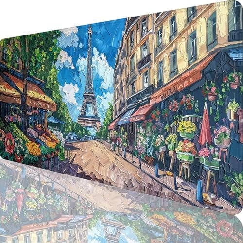 Mauspad Blau Mauspad XXL 1600x800x3 mm XXL Mousepad Karikatur Mousepad Gaming Zubehör mit Vernähten Kanten Design, Waschbares Mouse Pad Wasserdicht und Langlebig für Maus Tastatur, Office Deko 11-Xt