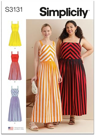 Simplicity Sewing Pattern SS3131AA Misses' and Women's Dress in Three Lengths AA (10-12-14-16-18)