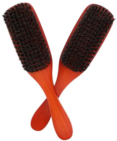 VICASKY 2stücke Borstenbürste Für Männer Mit Holzgriff Bartpflege Und Glättungsbürste Für Haar Zum Entwirren Und Styling