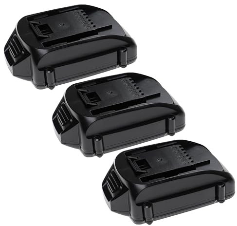 EXTENSILO 3x Battery Replacement for Worx WA3549.1, WA3551.1, WA3553.2, WA3572, WA3528 for Power Tools (2500 mAh, Li-Ion, 18 V)