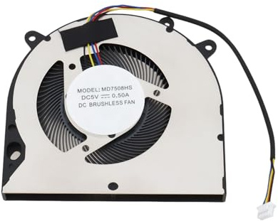 eMagTech Ventola di raffreddamento CPU per computer portatile, MD7508HS, con connettore a 4 pin da 1,25 mm, DC5 V 0,50 A