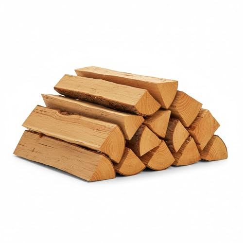 SAVING HUB - Kiln Dried Softwood Logs - Perfect for Quick & Easy Fire Starting - Low Moisture Below 20% - High Flame & Heat Output - Sustainably Sourced - For Stoves, Fireplaces & Open Fires (3 Kg)