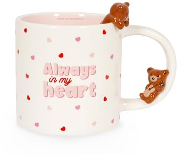 Legami - Tazza in Gres - Too Cute to Handle, Tema Teddy Bear, Utilizzabile in Lavastoviglie, Capacità 350 ml, Idea Regalo per San Valentino, Per Lei, Per Lui