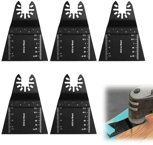 5 Pack 65 mm Wide Coarse Oscillating Multi-Tool Blades for Wood | Durable Cutting Accessories For Compatible Power Tools And DIY Projects
