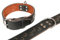 Hundehalsband, Leder, schwarz, Pfotendesign, 70cm x 45mm, Top Qualität!
