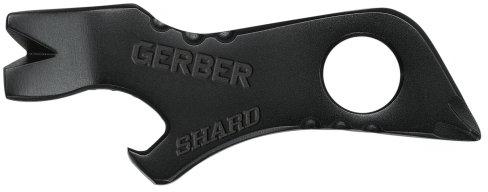 Gerber Multi-Tool und Schlüsselanhänger, Shard Black Keychain Tool Card, Länge: 6,9 cm, Gewicht: 17 g, 31-002965