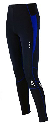 Airtracks Herren Winter Funktions Laufhose Lang Pro T - Thermo Running Tight - Lauftight - Warm - Atmungsaktiv - Reflektoren