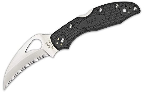 Spyderco Byrd Hawkbill Serrated 01SP2200SBK, Schwarz