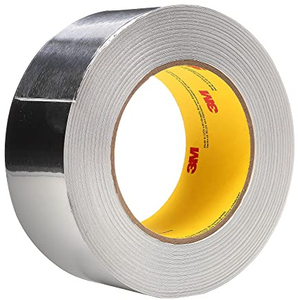 3M Aluminum Foil Tape 3380, Silver, 48 mm x 45 m, 3.25 mil, 1 Roll