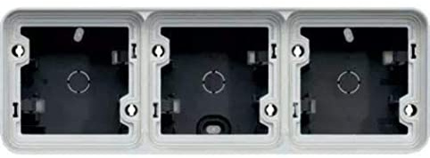 boitier saillie 3 postes horizontaux hager cubyko composable gris
