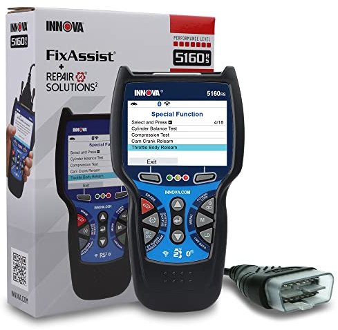 INNOVA 5160RS, OBD2 Bidirectional Scan Tool, OE-Level All System Diagnostics, Reset Oil Light/Battery/EPB/SAS/DPF, Mechanic Recommended Fixes & Parts, TSBs, 1yr Warranty, Free Lifetime Updates
