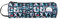 Roxy Off The Wall Sporttasche, 22 cm, Black/Blue/Pink