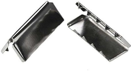 maDDma 10 Endstücke für Gürtel Gurte Bänder, 9x20-12x40mm Gürtelenden Endkappen