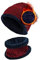 Aisprts Wintermütze Beanie Schal Set Thermische Strickmütze Wintermütze und Loop Schal mit Fleece Futter für Herren und Damen, Unisex Winter Warme Set, Rot, Einheitsgröße