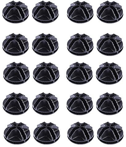 VOSAREA 20Pcs Conectores de plástico de Cubo de Alambre para el Armario del Organizador Modular y Almacenamiento de Cubo de Rejilla de Alambre (Negro)