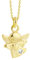 fish Goldene Halskette Mit Schutzengel-Anhänger Aus Hochwertigem 333er Gold Für Mädchen