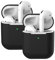 Molylove 2X Silikonhülle Kompatibel mit AirPods 2, Schutzhülle Silikonhülle Stoßfest (LED an der Frontseite Sichtbar) - (Schwarz)