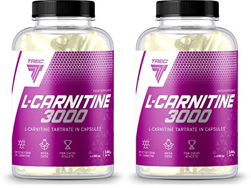 Trec Nutrition L-Carnitin 3000 | Nicht stimulierender Fatburner | Gewichtsverlust | Schlankheitspillen | Verwandle Fett in Energie (120 Kapseln)