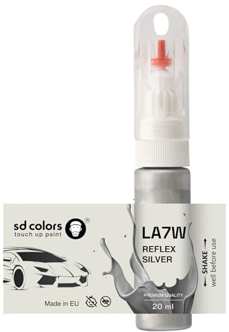 SD COLORS Reflex Silver LA7W A7W 8E Ausbesserungslack mit Pinsel, 20 ML