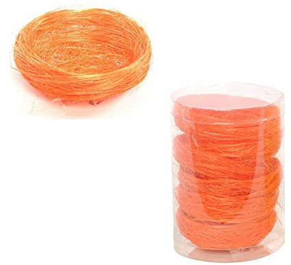 Lot de 6 Nids Fausses Pailles - Orange
