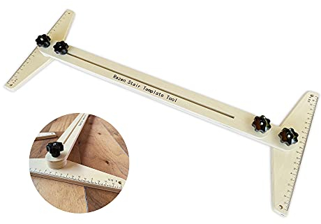 Razen Treppenstufenschablonen-Werkzeug Gen3.0, Holz-Treppenvorrichtung zum Messen von Regal, Laminatstufen und Erhöhungen, verstellbares Treppenlehre von 76,8 cm bis 125,1 cm, verbessertes