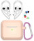Compatible with AirPods 3rd Generation Case Cover,YINVA Accessories Compatible with 2021 AirPods 3 Gen Silicone Protective Case with Ear Hook & Keychain (Pink)