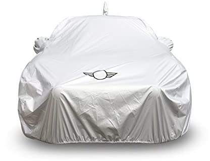 Autoabdeckung Abdeckplane Vollgarage Plane Autoplane FüR Mini Cooper R56 R55 R60 F54 F55 F56 F60 Wasserdicht SchutzhüLle Abdeckung HüLle Sonnenschutz Staubdicht Silber