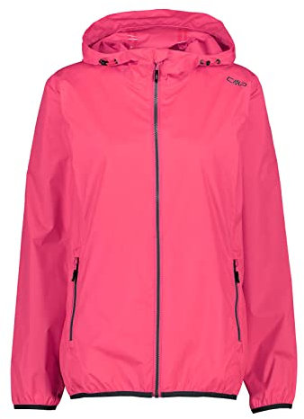 CMP Damen Jacke Regenjacke Woman Rain Fix Hood Jacket, Farbe:Rosa, Größe:36, Artikel:-B880 Fragola
