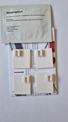 Weiß, Klebeträger auf dem Fensterrahmen (Weiß, Klebeplatten für Plissees Glasleisten)