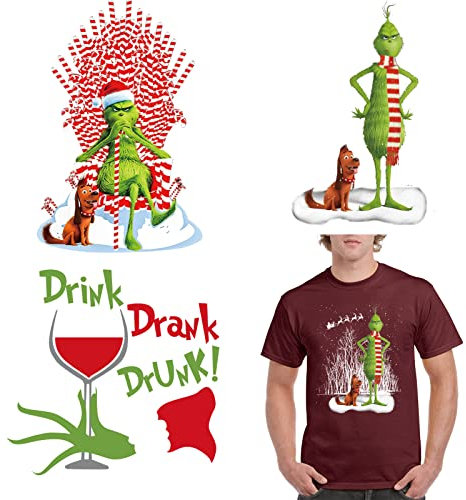 Weihnachts-Aufkleber zum Aufbügeln, 3 Bögen, cooles Cartoon-Design, Weihnachten, zum Aufbügeln, Vinyl, Wärmetransfer-Aufkleber, für Kleidung, T-Shirt, Hoodies, Kleidung, DIY-Dekorationen