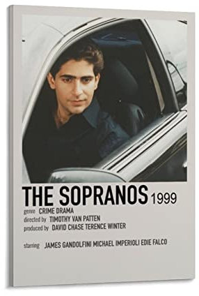 BBZL The Sopranos TV-Serie Poster Leinwand Kunst Dekoratives Gemälde Bild Druck Modern Familie Junge Mädchen Schlafzimmer Wohnzimmer Dekoration Wanddekoration Poster 50 x 75 cm