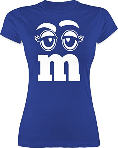 Shirt Damen - & Fasching - M und M Augen Karneval I - M - Royalblau - Gruppen Tshirts Faschings Tshirt Karnevals mm t-Shirt Faschings-t-Shirt karnevalsshirts fassenacht MMS Shirts t karnevalsshirt