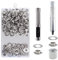 KOSHIFU 100 Sets Grommet Werkzeug Kit 10 mm (2/5 Zoll) Tülle Ösenzange Ösen Set Ösen Scheiben Ösenwerkzeug mit Aufbewahrungsbox für Stoff Leder Planen Markisen Zelte Tasche Schuhe