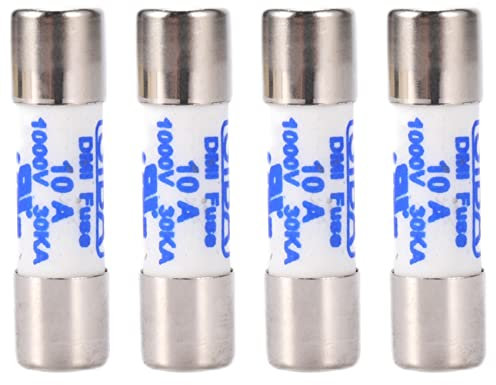 4X Fusibile in Ceramica Cilindro 10A 1000V 10X38mm Multimetro
