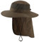 Magracy Unisex Outdoor-Sonnenhut mit breiter Krempe Mesh UPF50+ Safari-Hüte mit Nackenklappe Angelhüte, Olivbraun