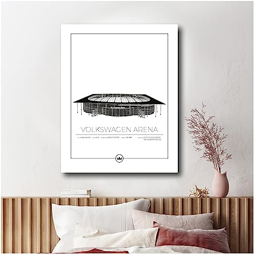 Sverigemotiv.se Stadium Posters (Wolfsburg - Volkswagen Arena, 50x70 cm)