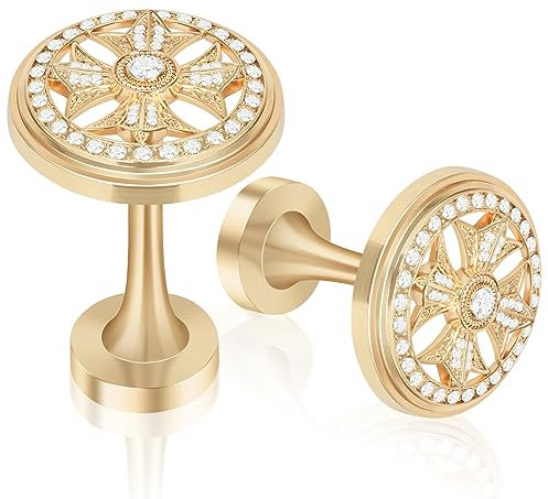 Glod - Ganci fermatenda decorativi da parete, in metallo, rotondi, per tende, confezione da 2